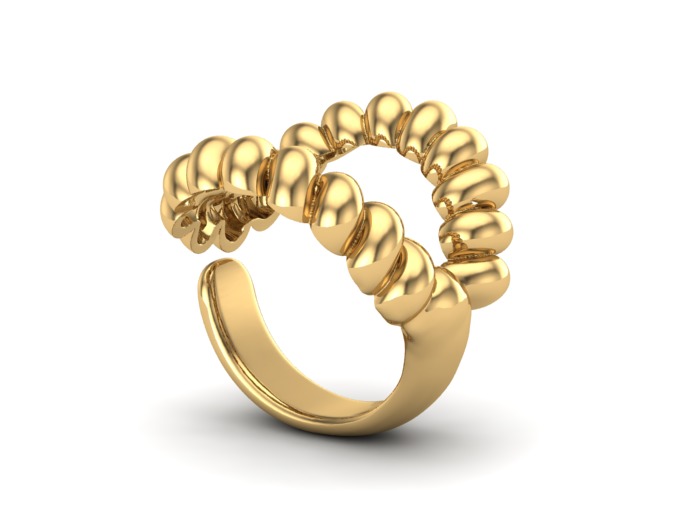 Gold Ring  3D print model_1