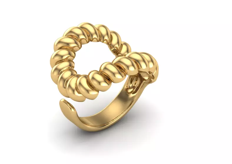 Gold Ring  3D print model_0
