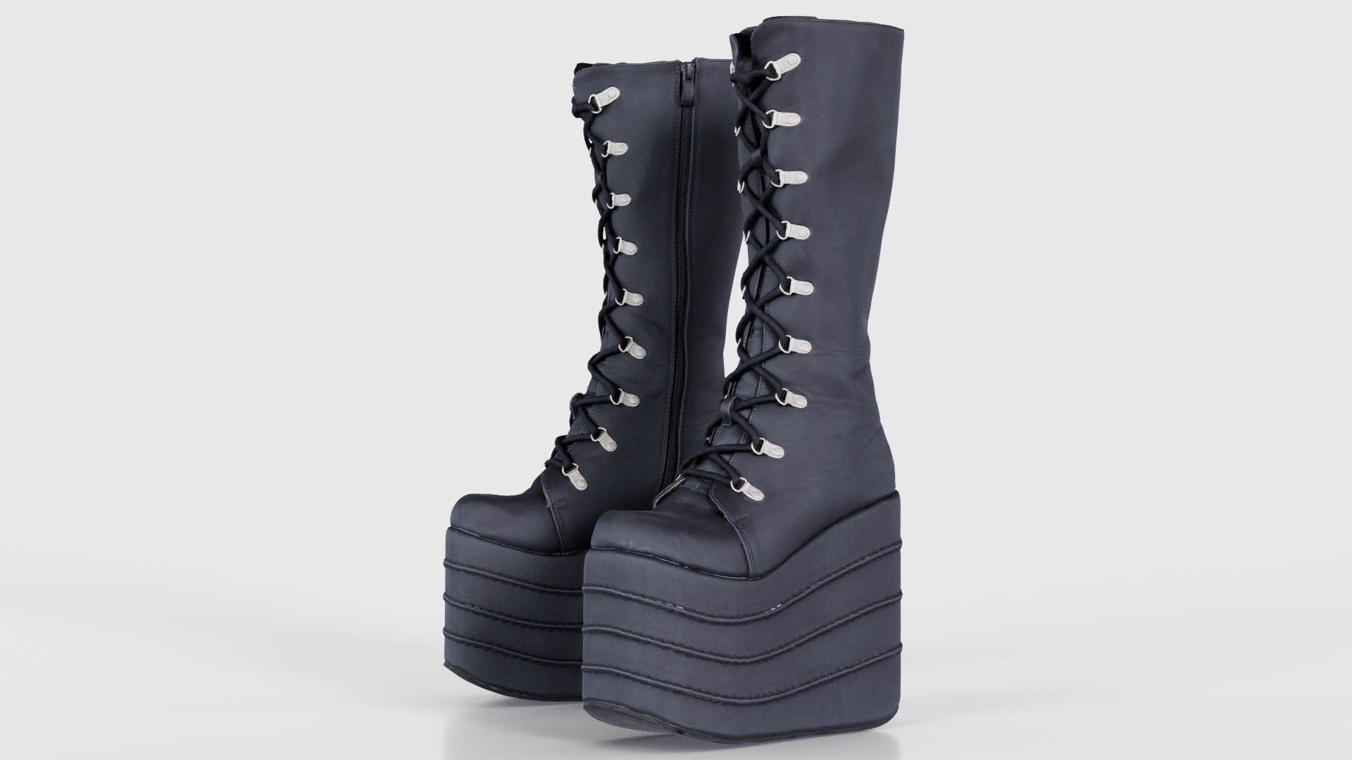 Blocky Boots Low-poly 3D model_26