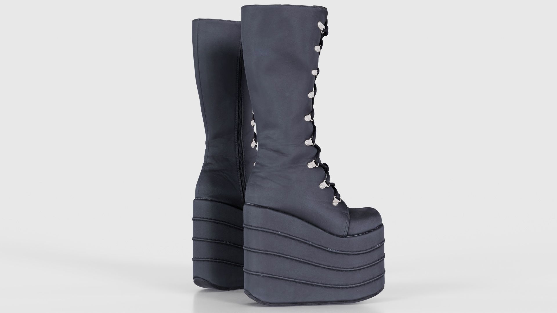 Blocky Boots Low-poly 3D model_20