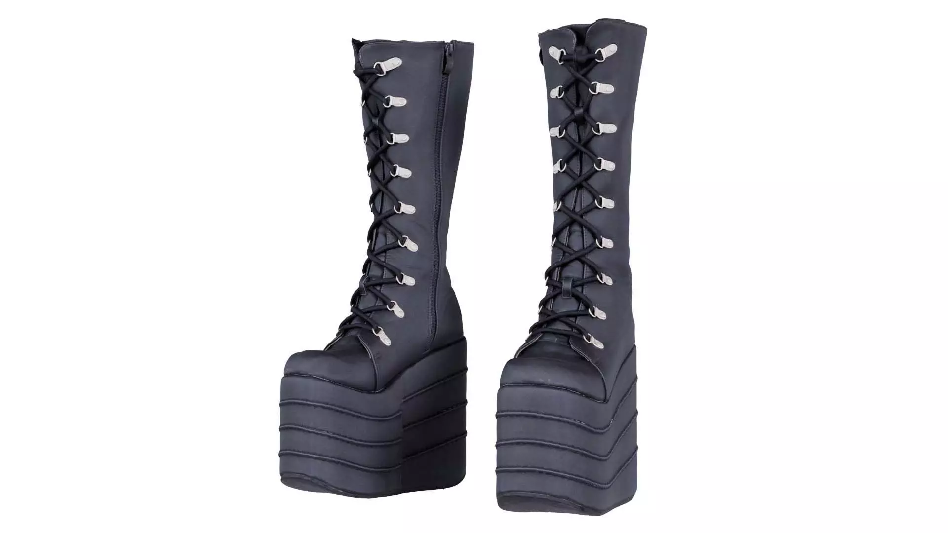 Blocky Boots Low-poly 3D model_0