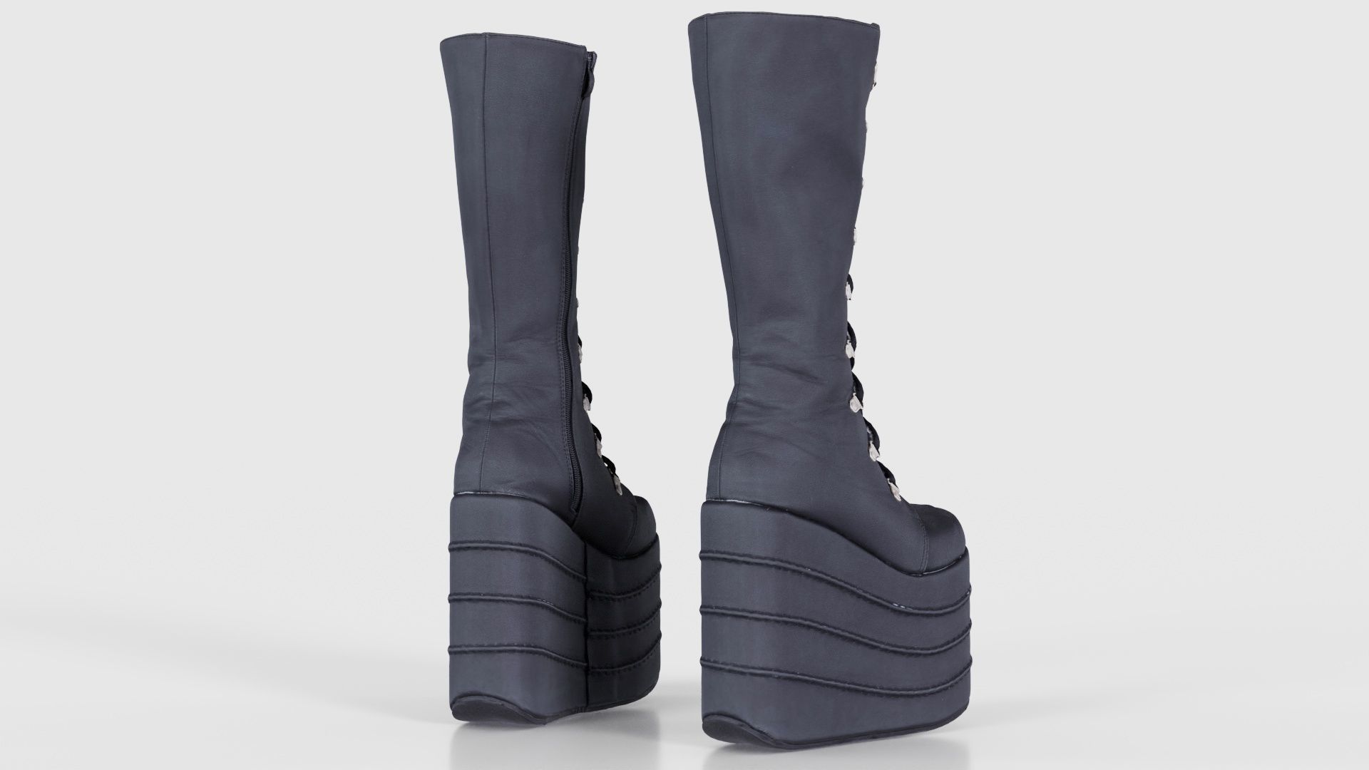 Blocky Boots Low-poly 3D model_21