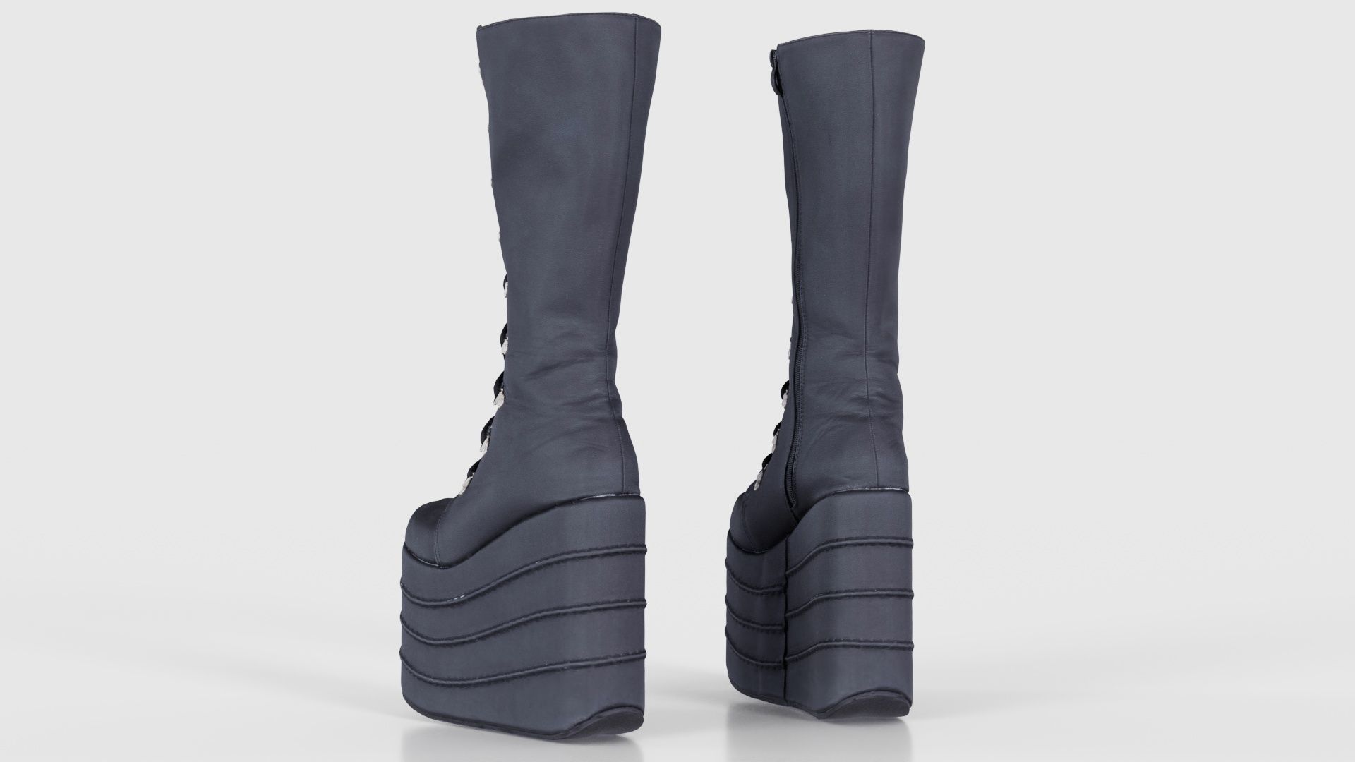 Blocky Boots Low-poly 3D model_23