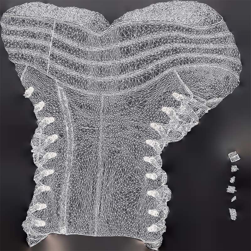 Blocky Boots Low-poly 3D model_14