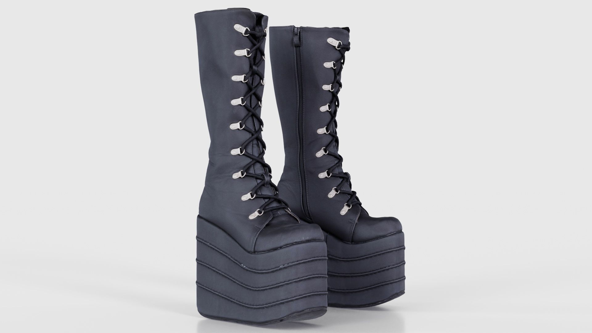 Blocky Boots Low-poly 3D model_18