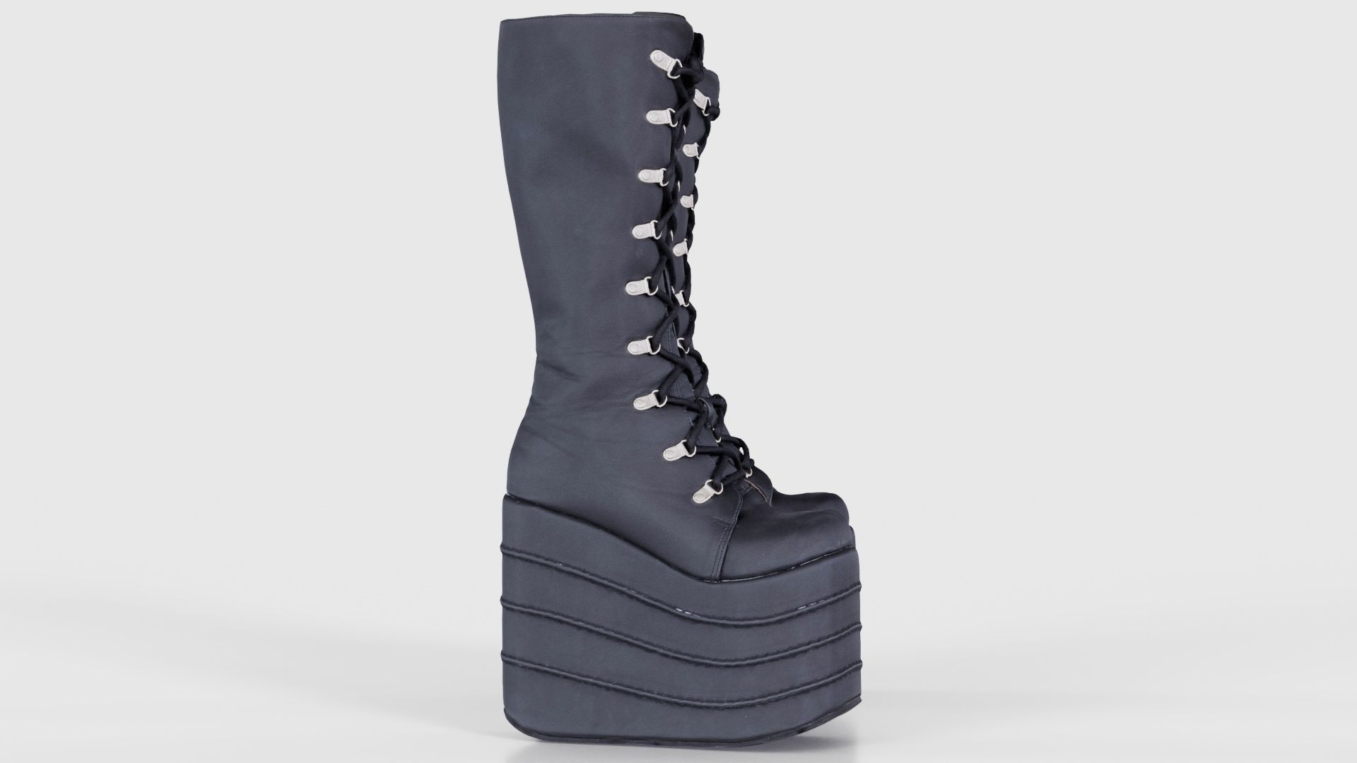 Blocky Boots Low-poly 3D model_19