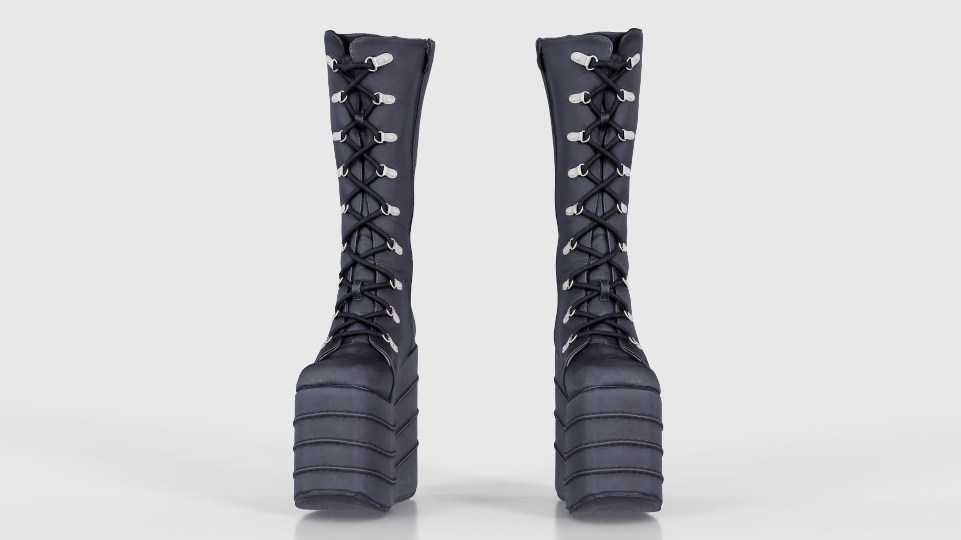 Blocky Boots Low-poly 3D model_16