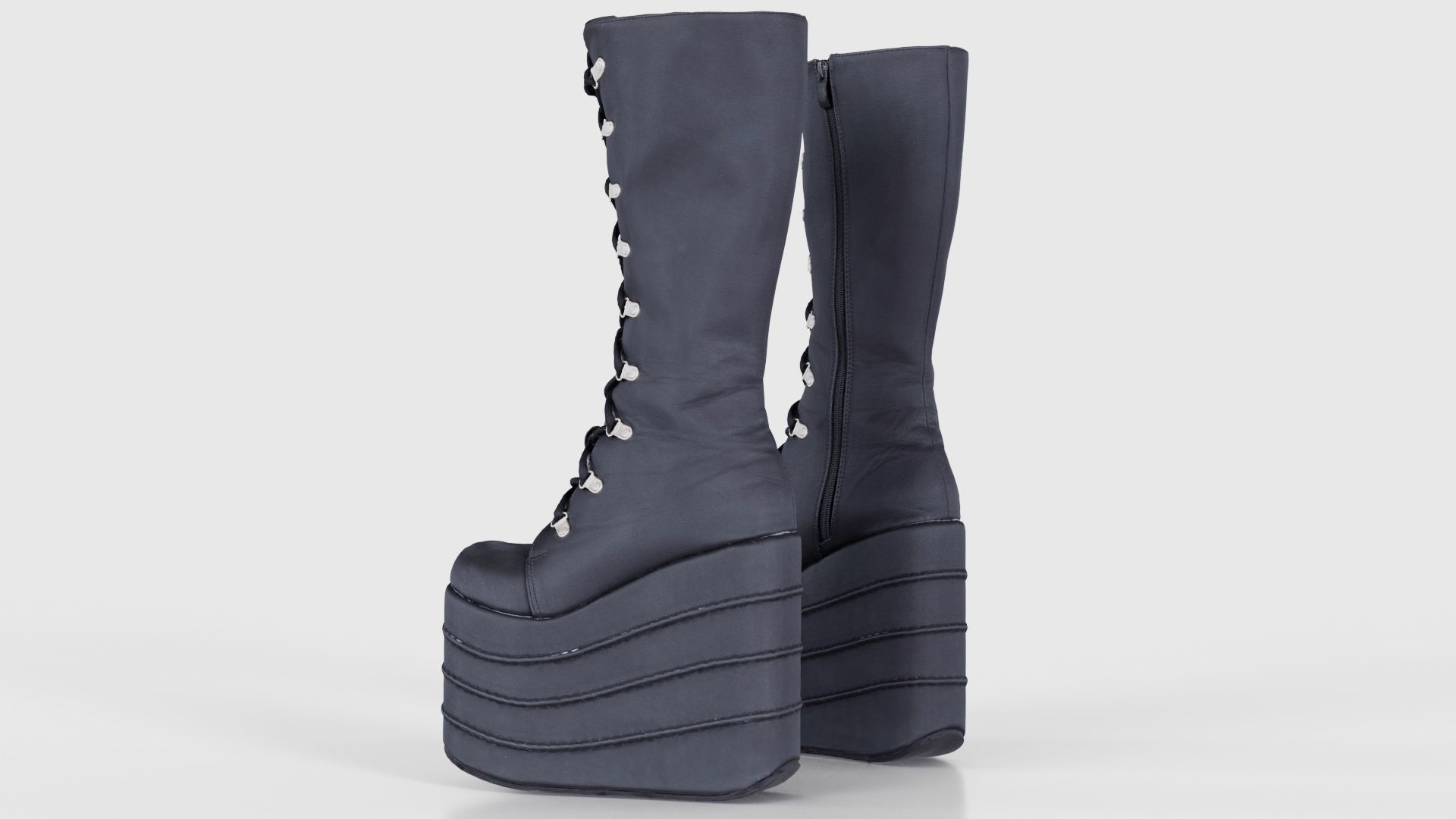 Blocky Boots Low-poly 3D model_24