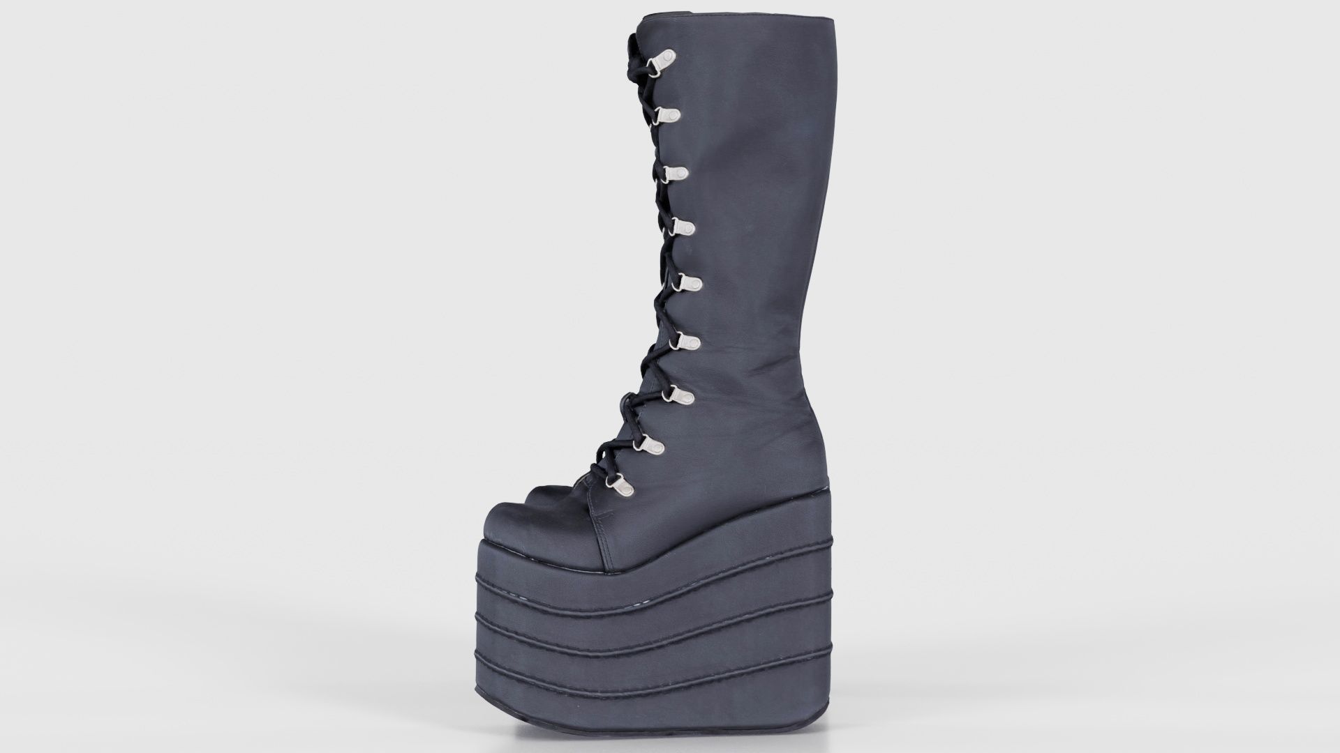 Blocky Boots Low-poly 3D model_25