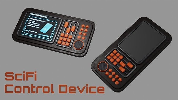 SciFi Controler Device Low-poly 3D model