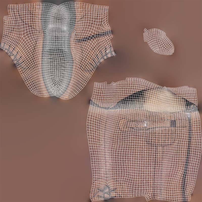 Brown Laced Buckle Boots Low-poly 3D model_14