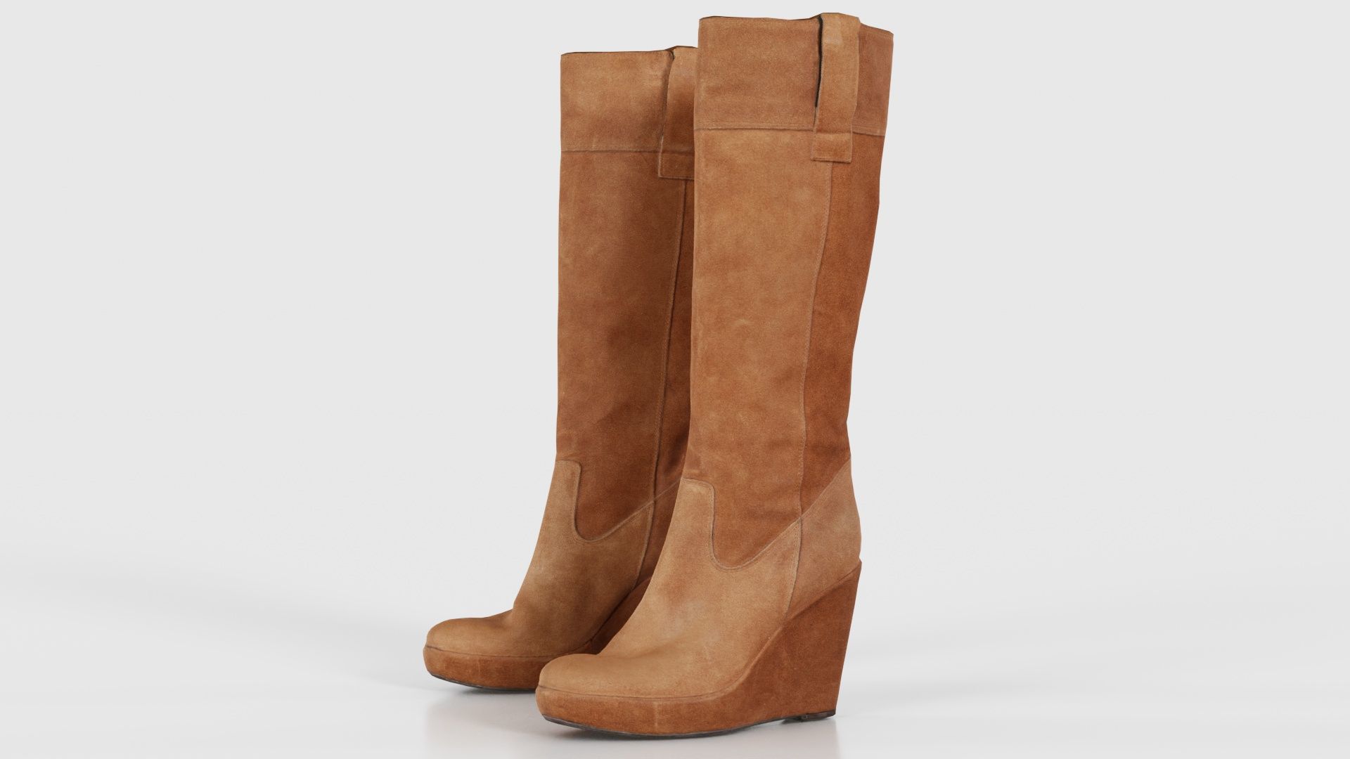 Brown Sleeve Boot Low-poly 3D model_26