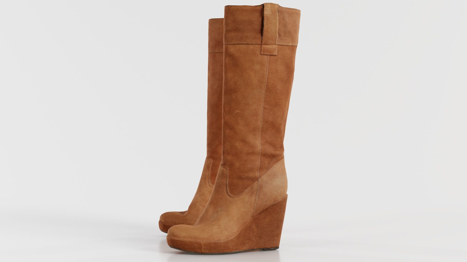 Brown Sleeve Boot Low-poly 3D model_8