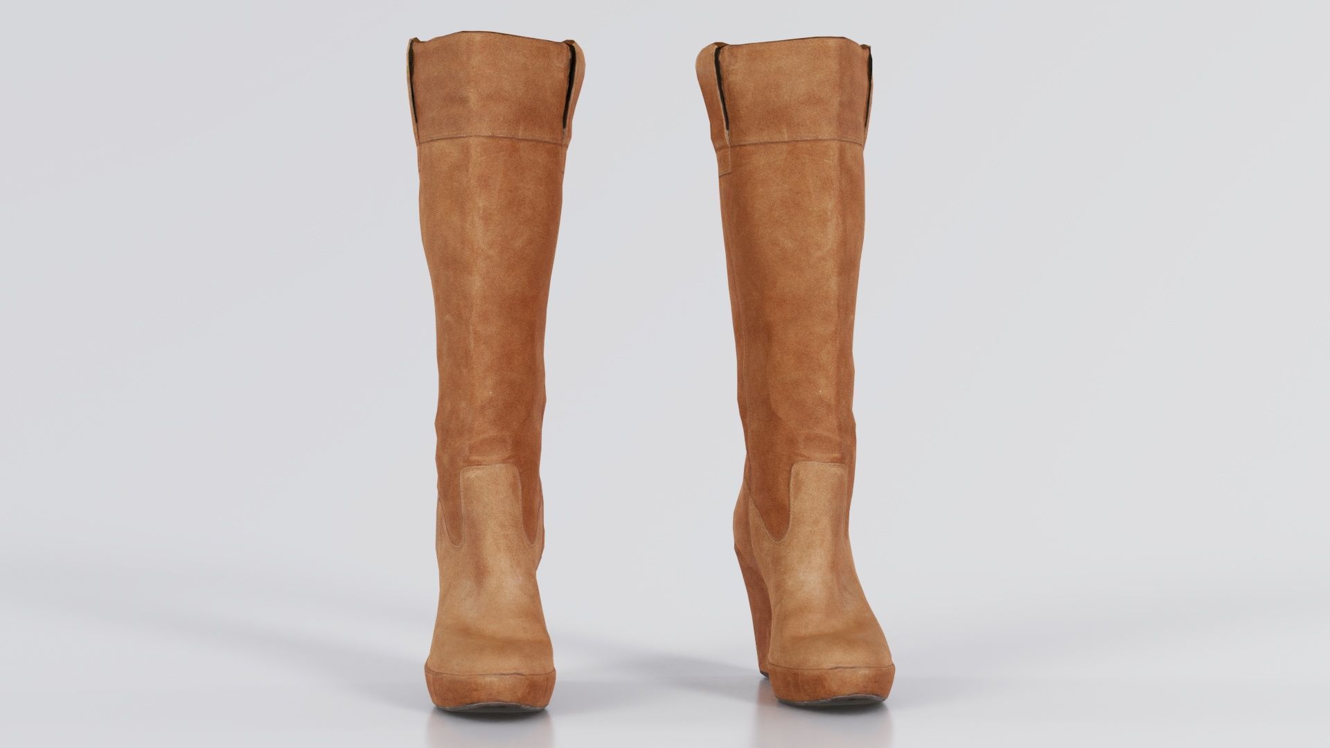 Brown Sleeve Boot Low-poly 3D model_6