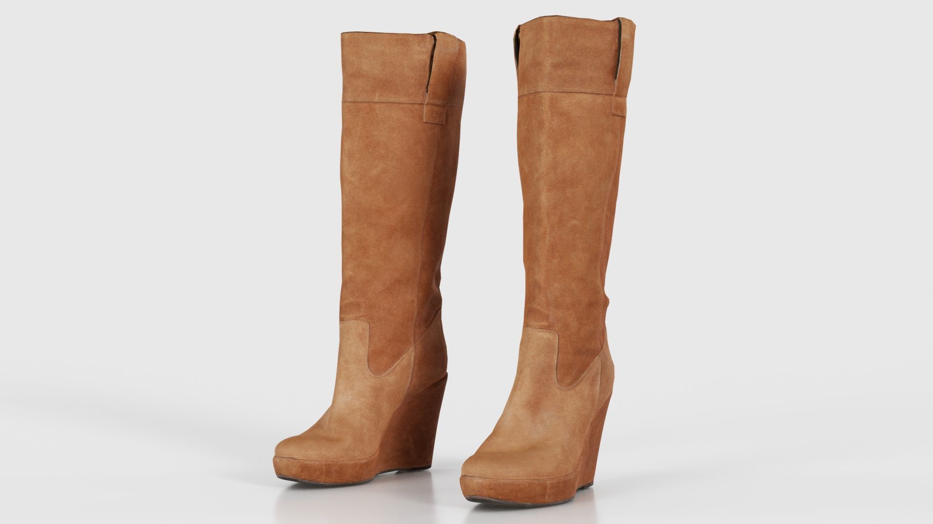 Brown Sleeve Boot Low-poly 3D model_15