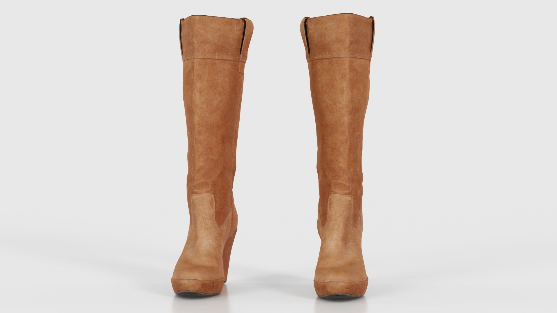 Brown Sleeve Boot Low-poly 3D model_16