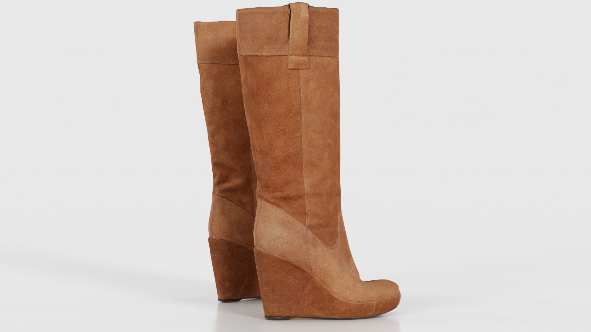 Brown Sleeve Boot Low-poly 3D model_20