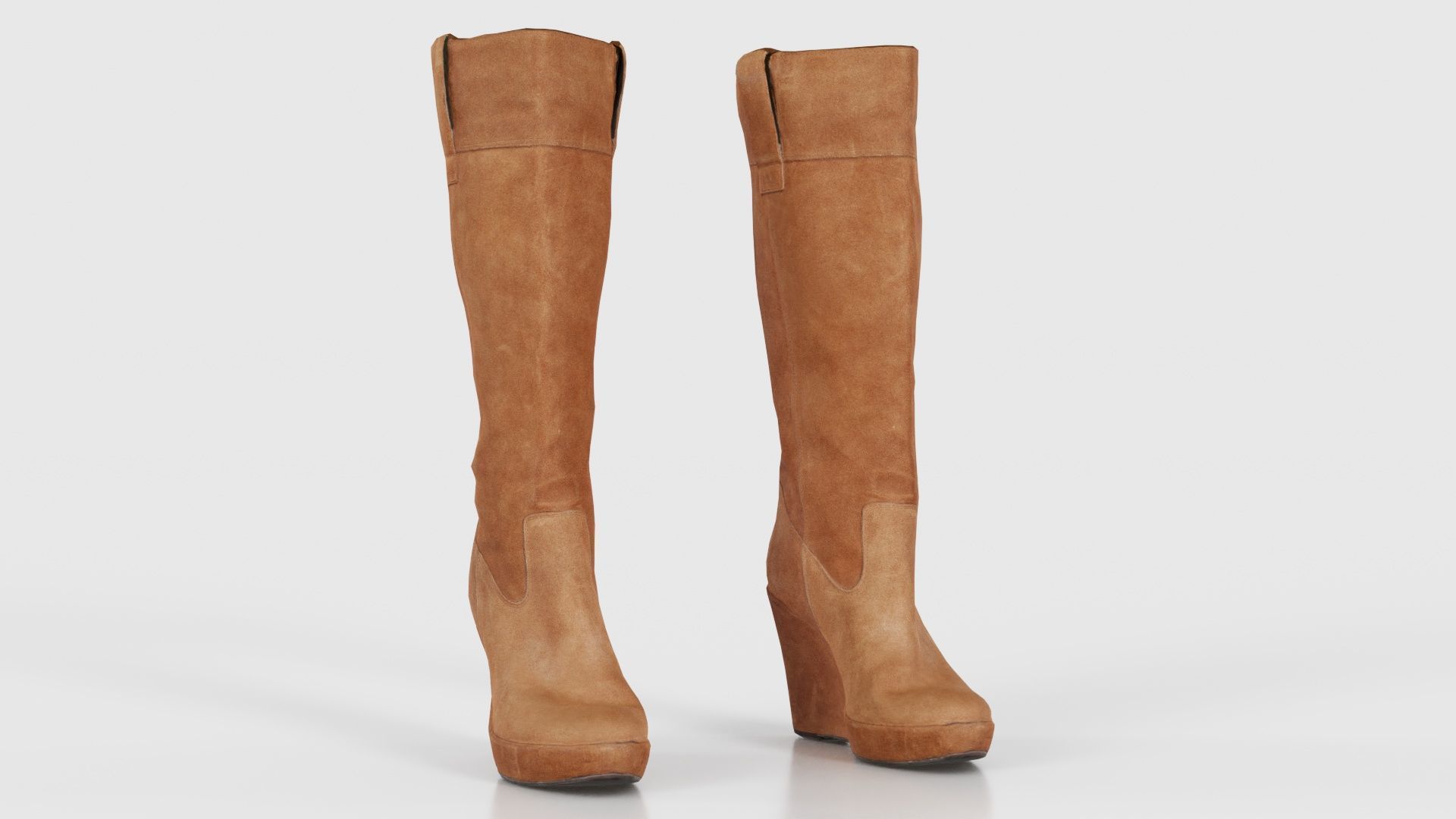 Brown Sleeve Boot Low-poly 3D model_17