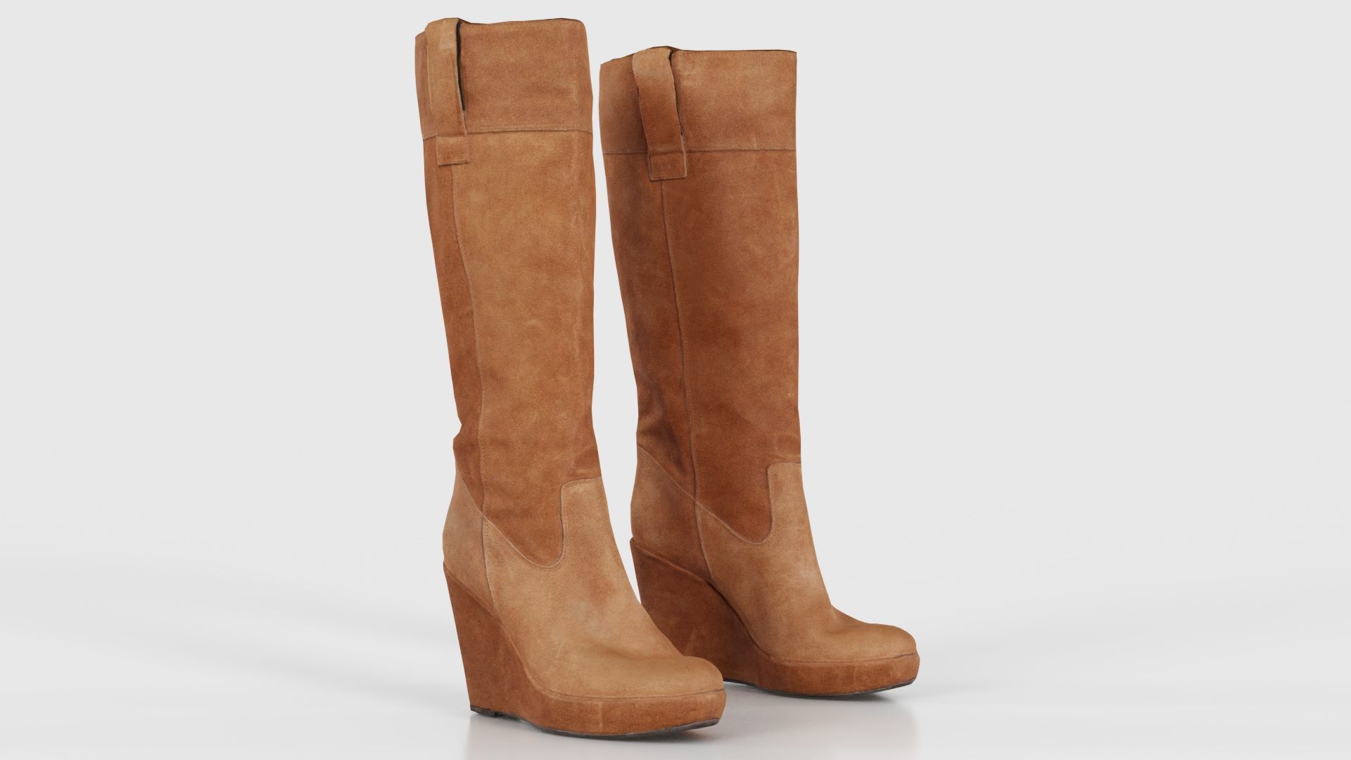 Brown Sleeve Boot Low-poly 3D model_18