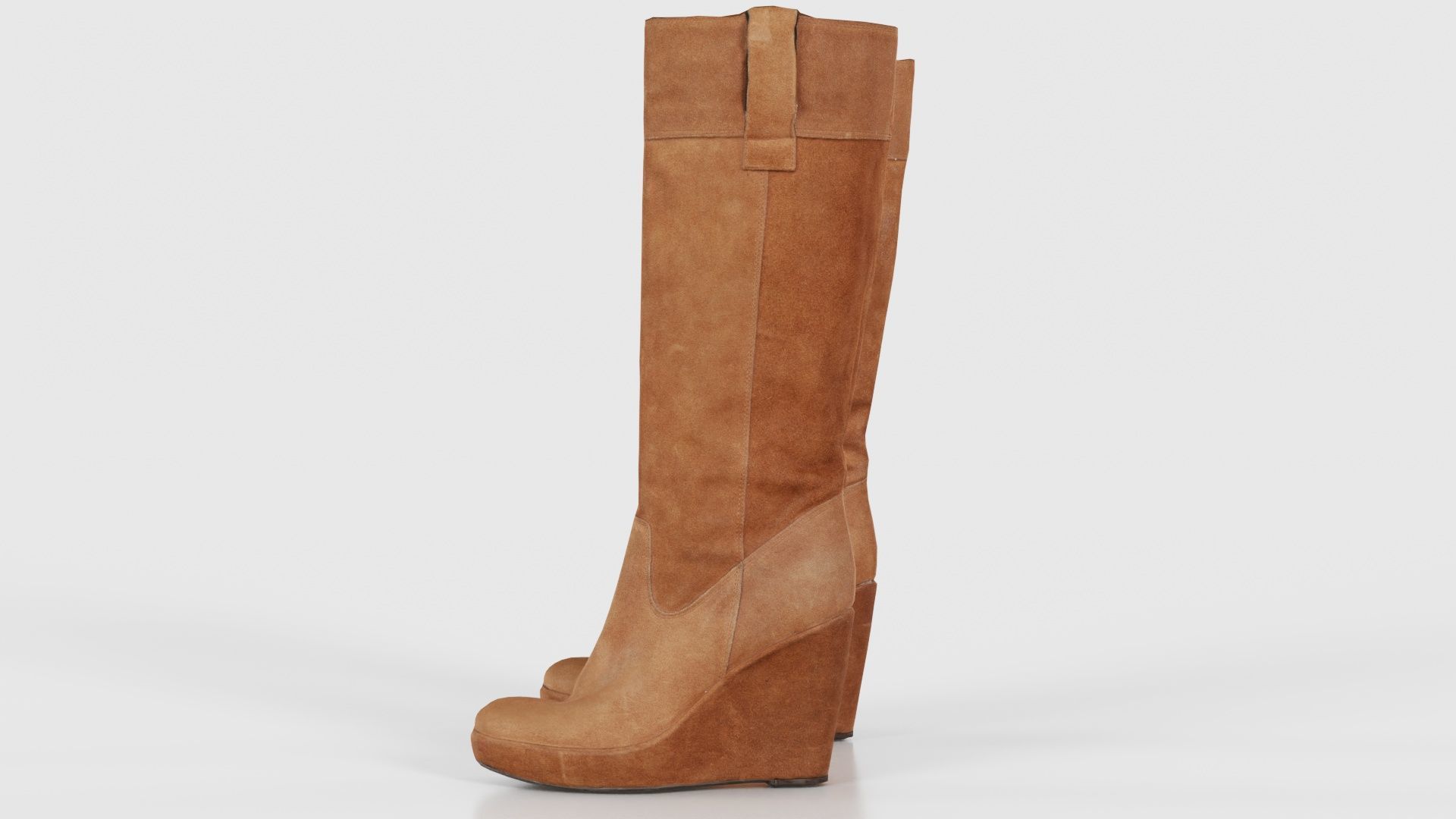 Brown Sleeve Boot Low-poly 3D model_25