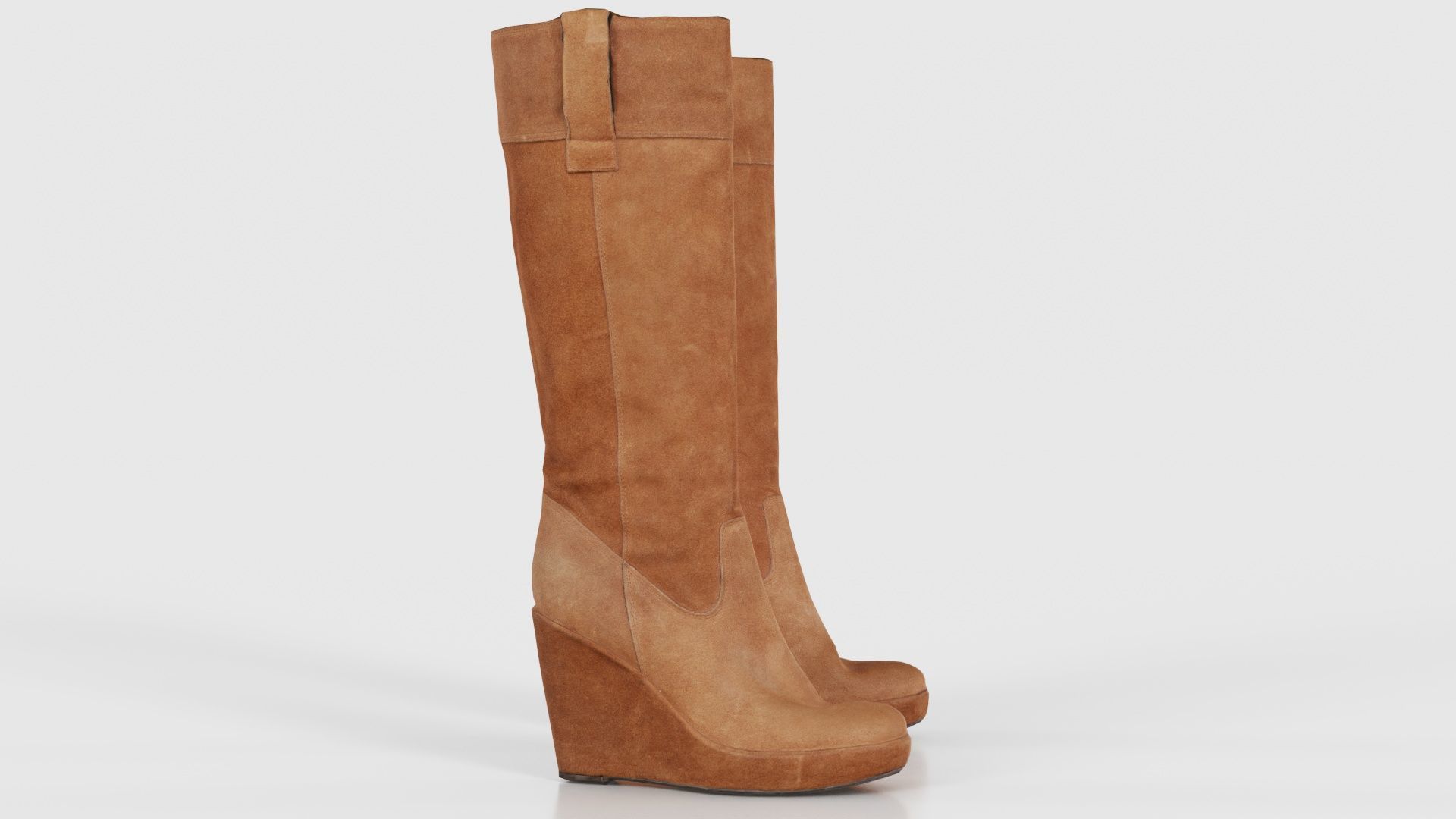 Brown Sleeve Boot Low-poly 3D model_19