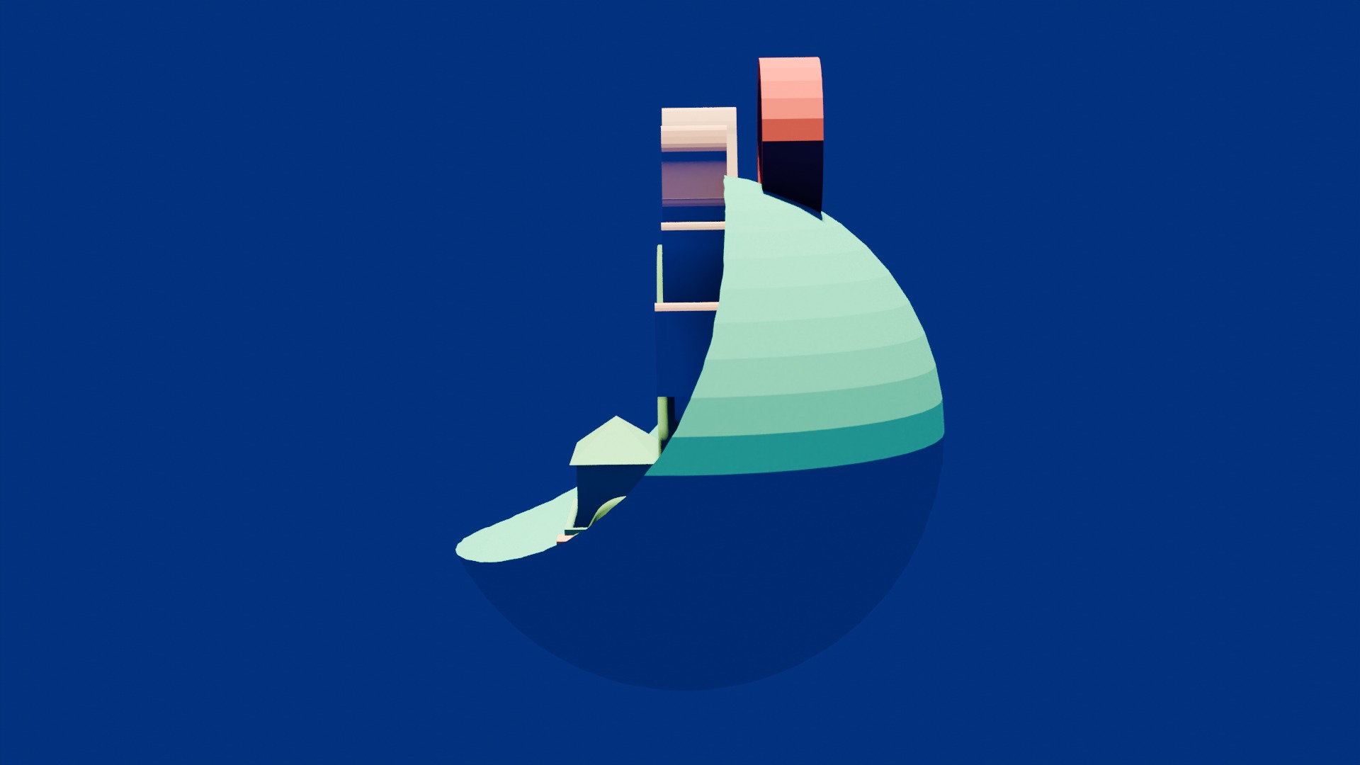 Village on the Hill - Christmas Ornament Free 3D print model_6