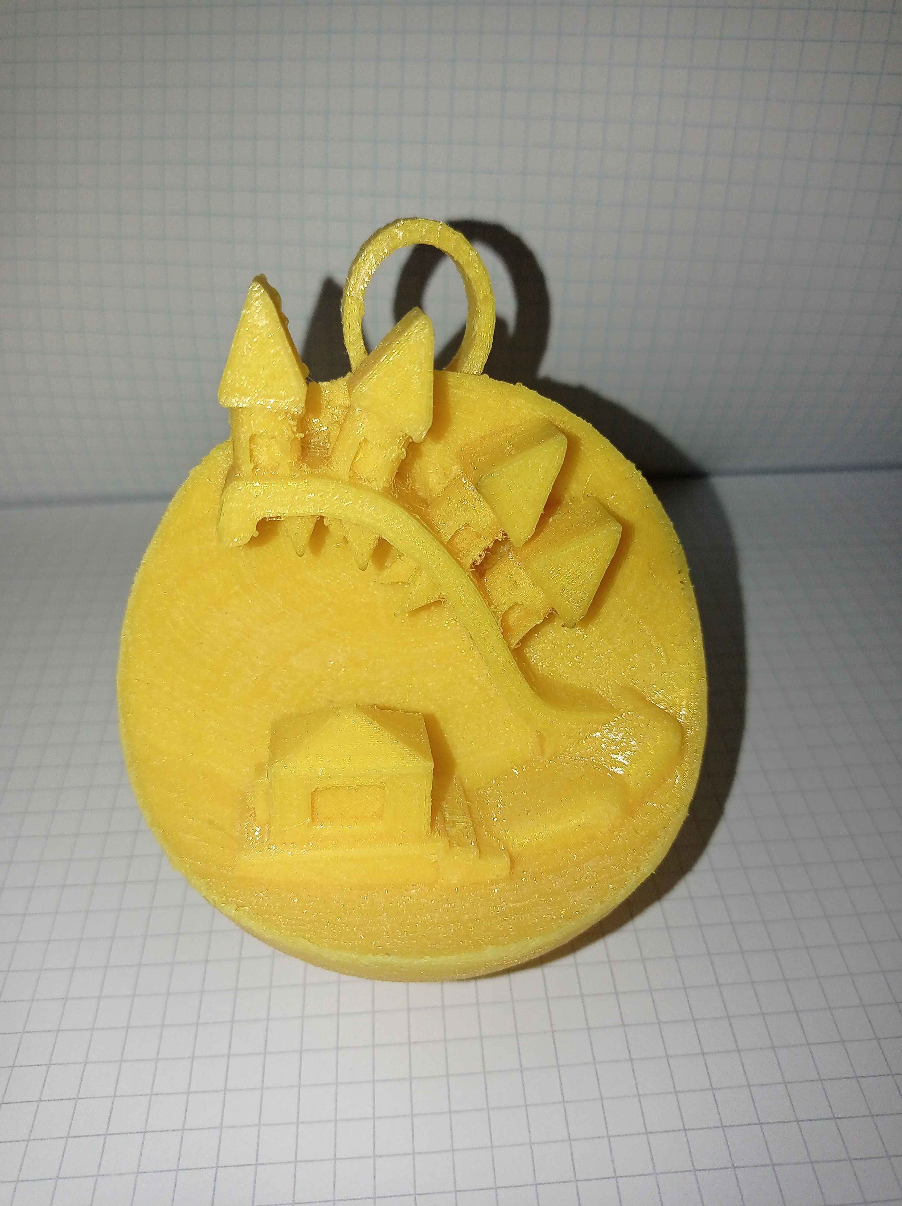 Village on the Hill - Christmas Ornament Free 3D print model_12