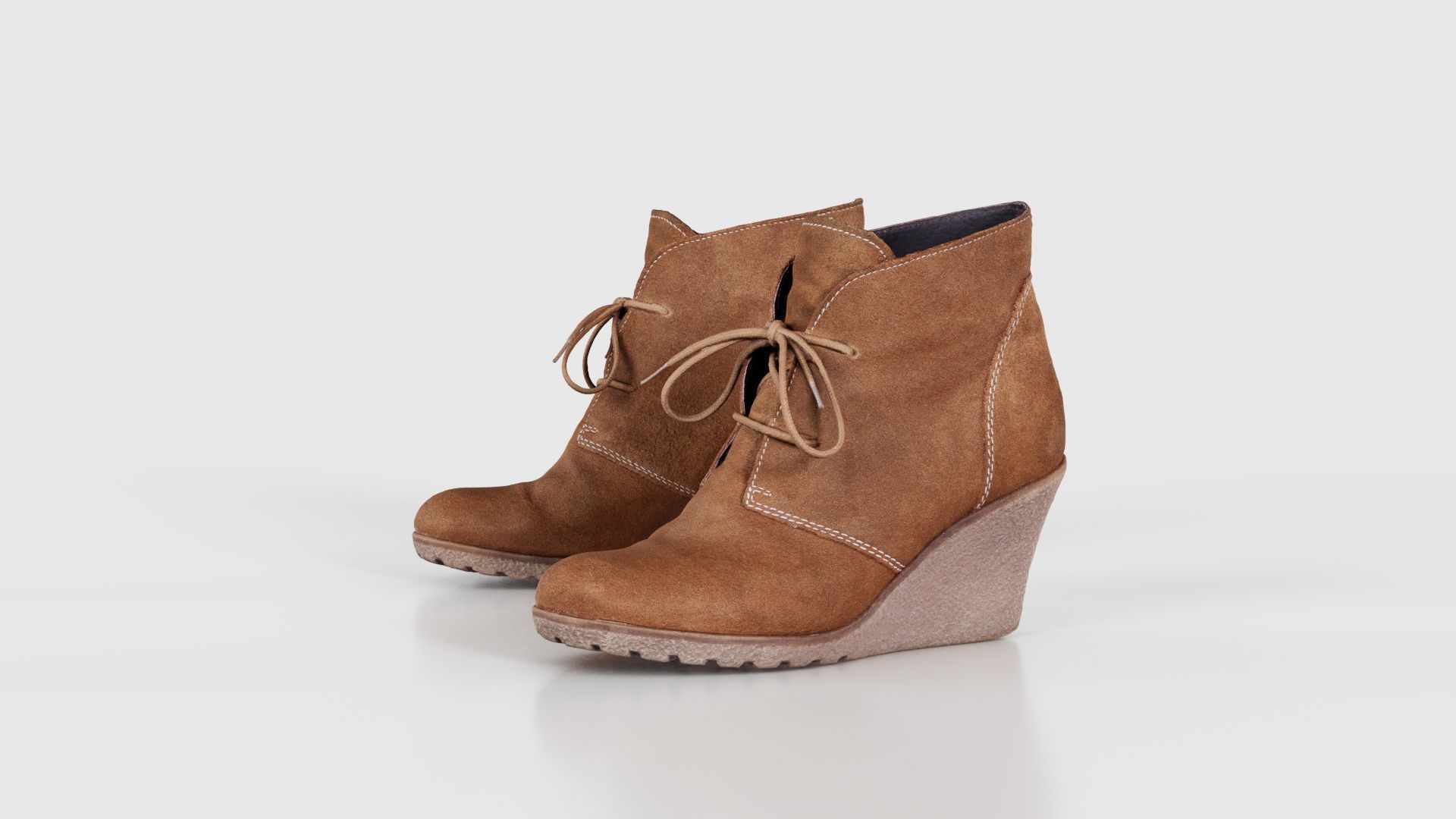 Brown Sleeve Boots Low-poly 3D model_26