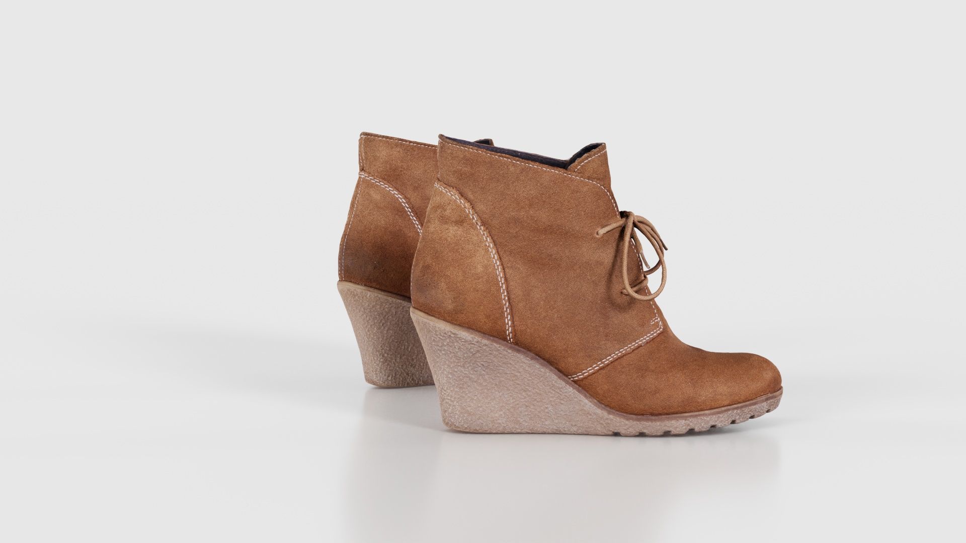 Brown Sleeve Boots Low-poly 3D model_20