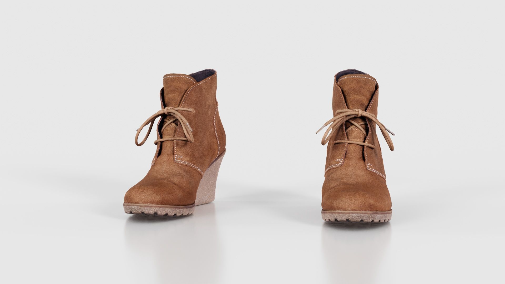 Brown Sleeve Boots Low-poly 3D model_16