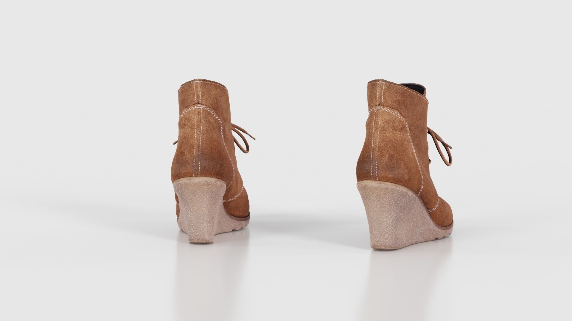 Brown Sleeve Boots Low-poly 3D model_22