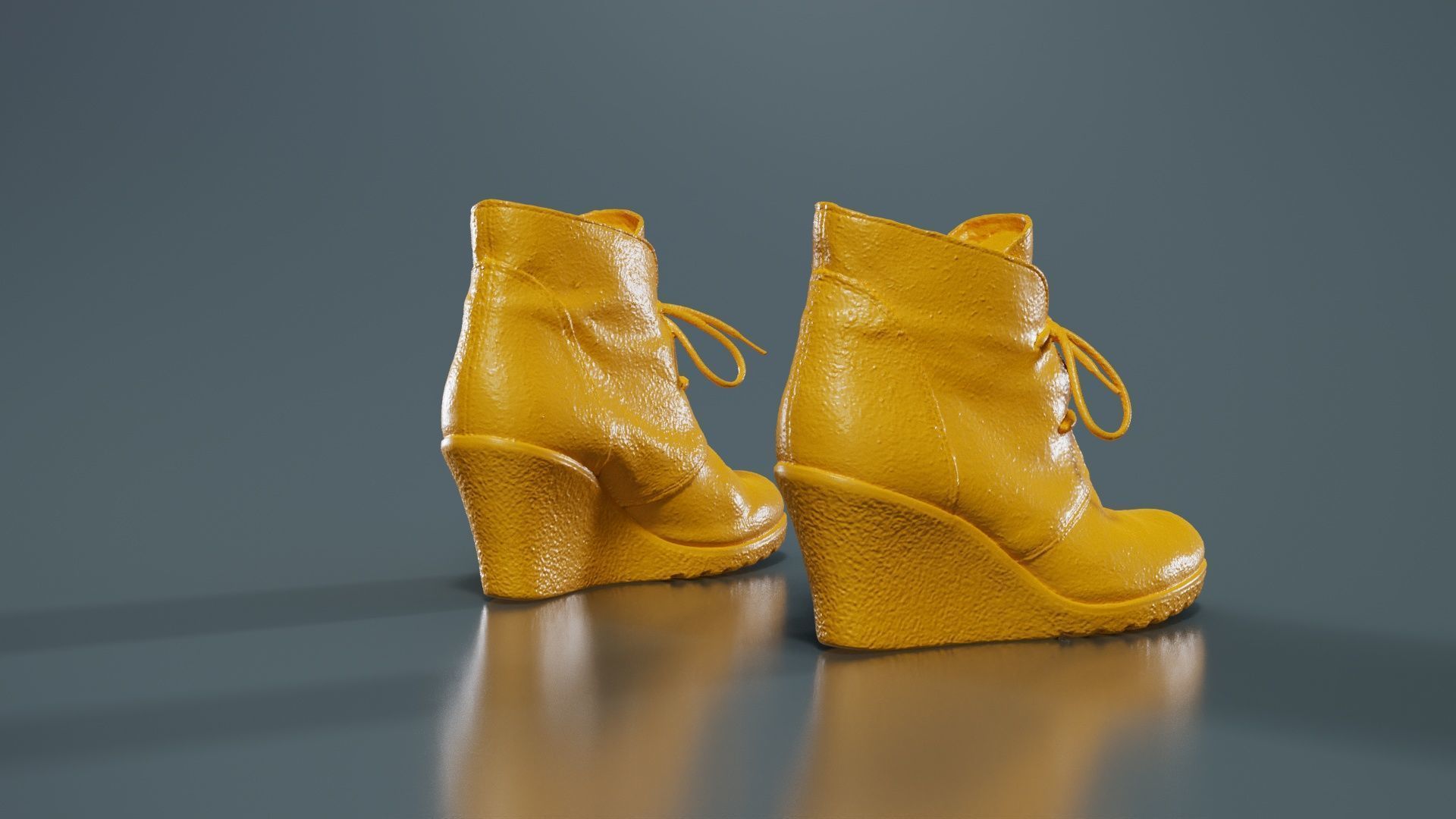 Brown Sleeve Boots Low-poly 3D model_13