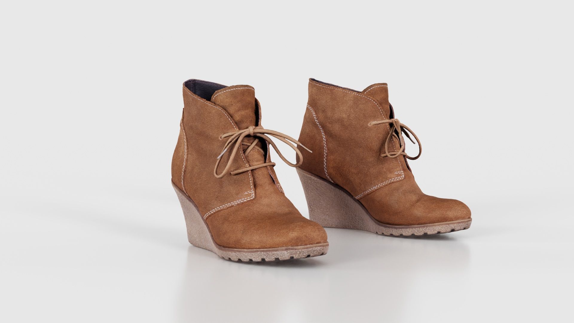 Brown Sleeve Boots Low-poly 3D model_18