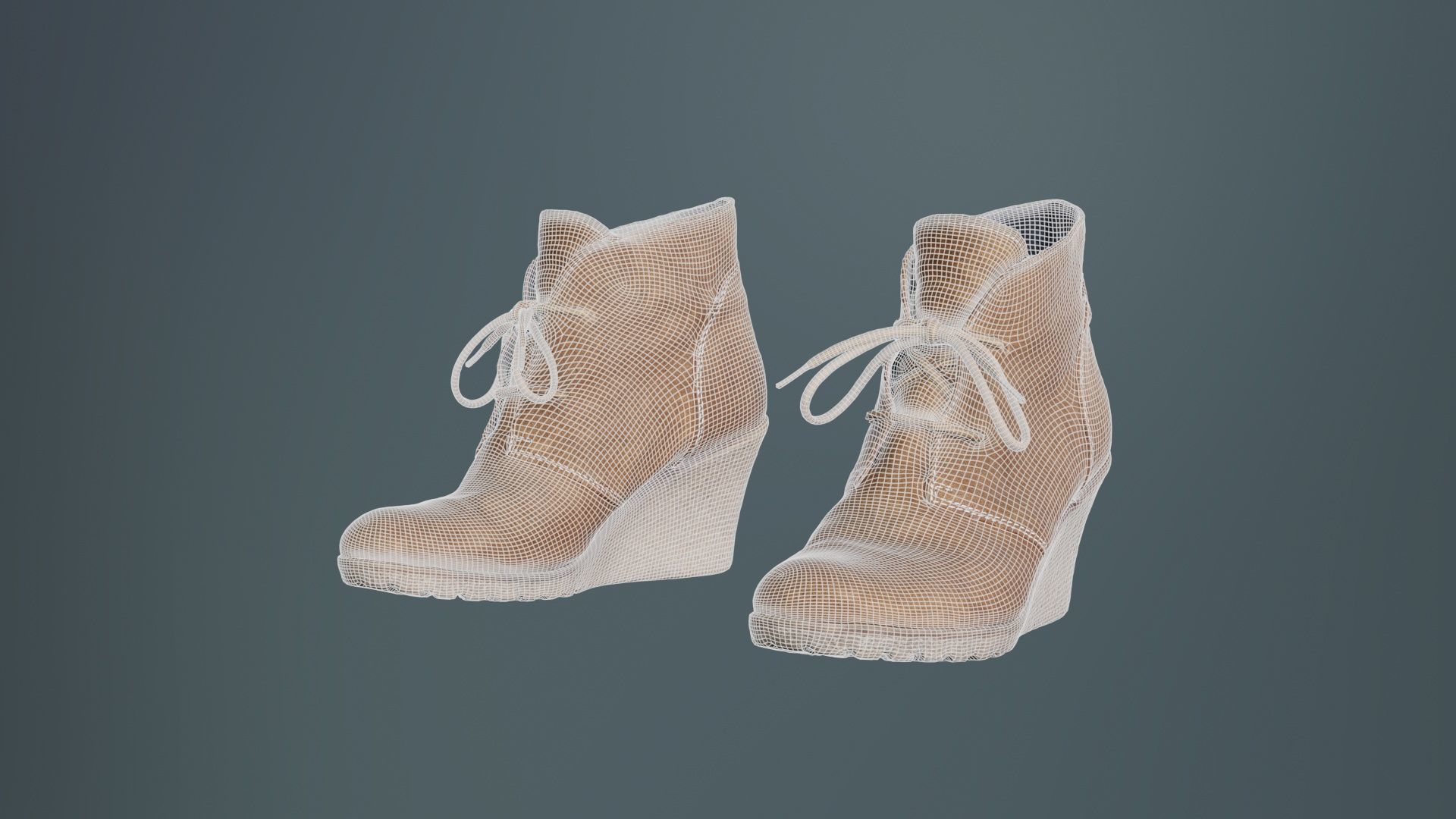 Brown Sleeve Boots Low-poly 3D model_9