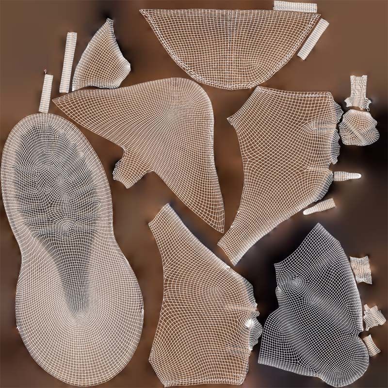 Brown Sleeve Boots Low-poly 3D model_14