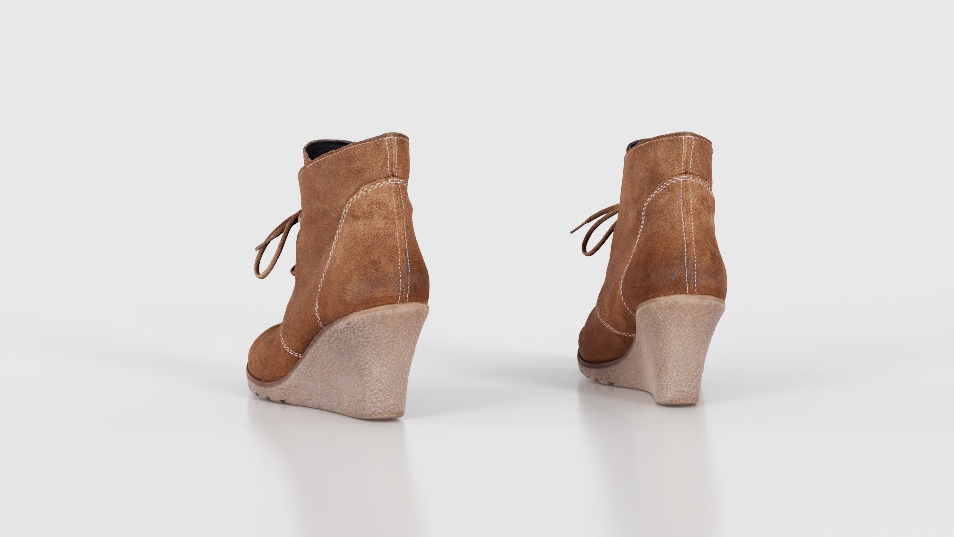 Brown Sleeve Boots Low-poly 3D model_23