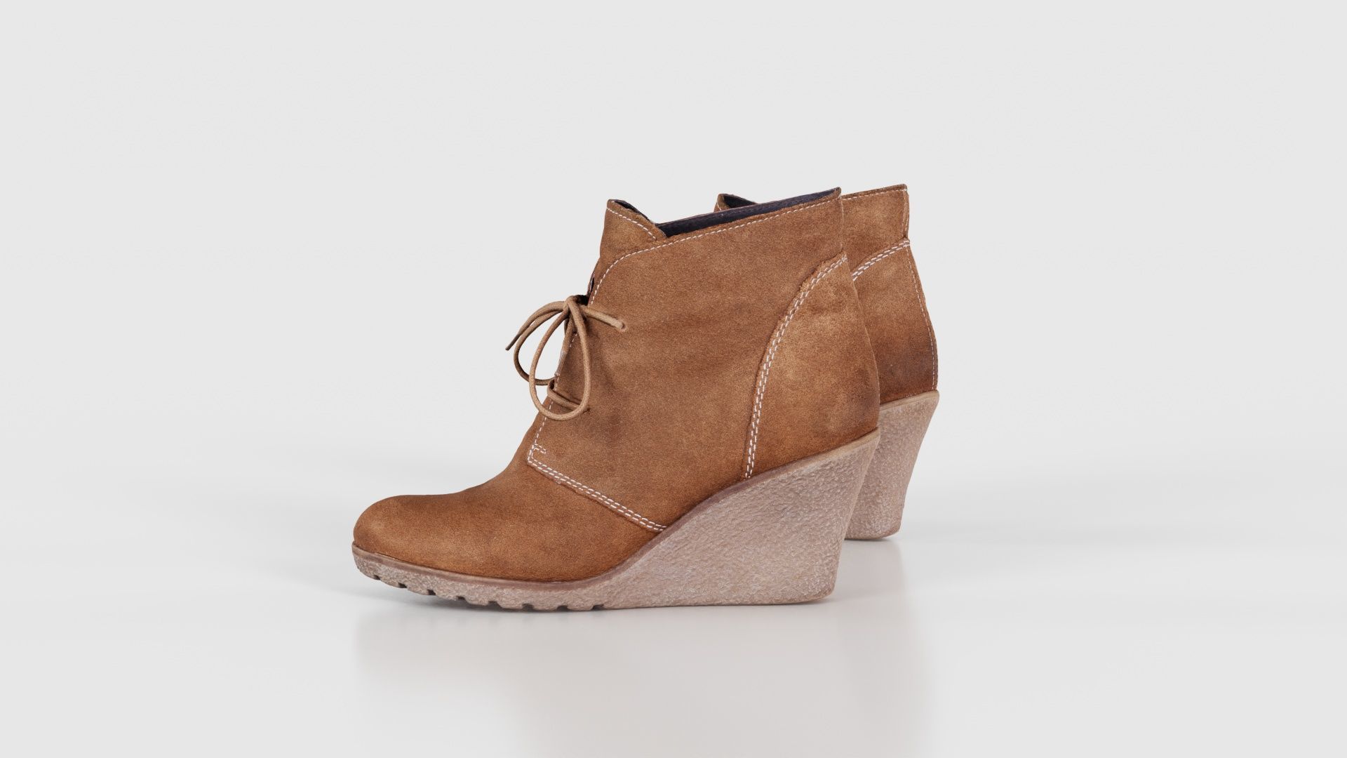 Brown Sleeve Boots Low-poly 3D model_25