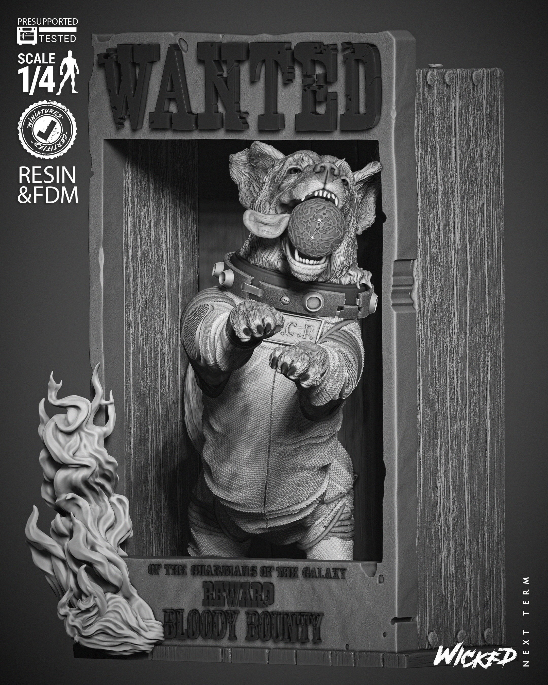 Wicked Marvel Cosmo Poster Bust 3D print model_11