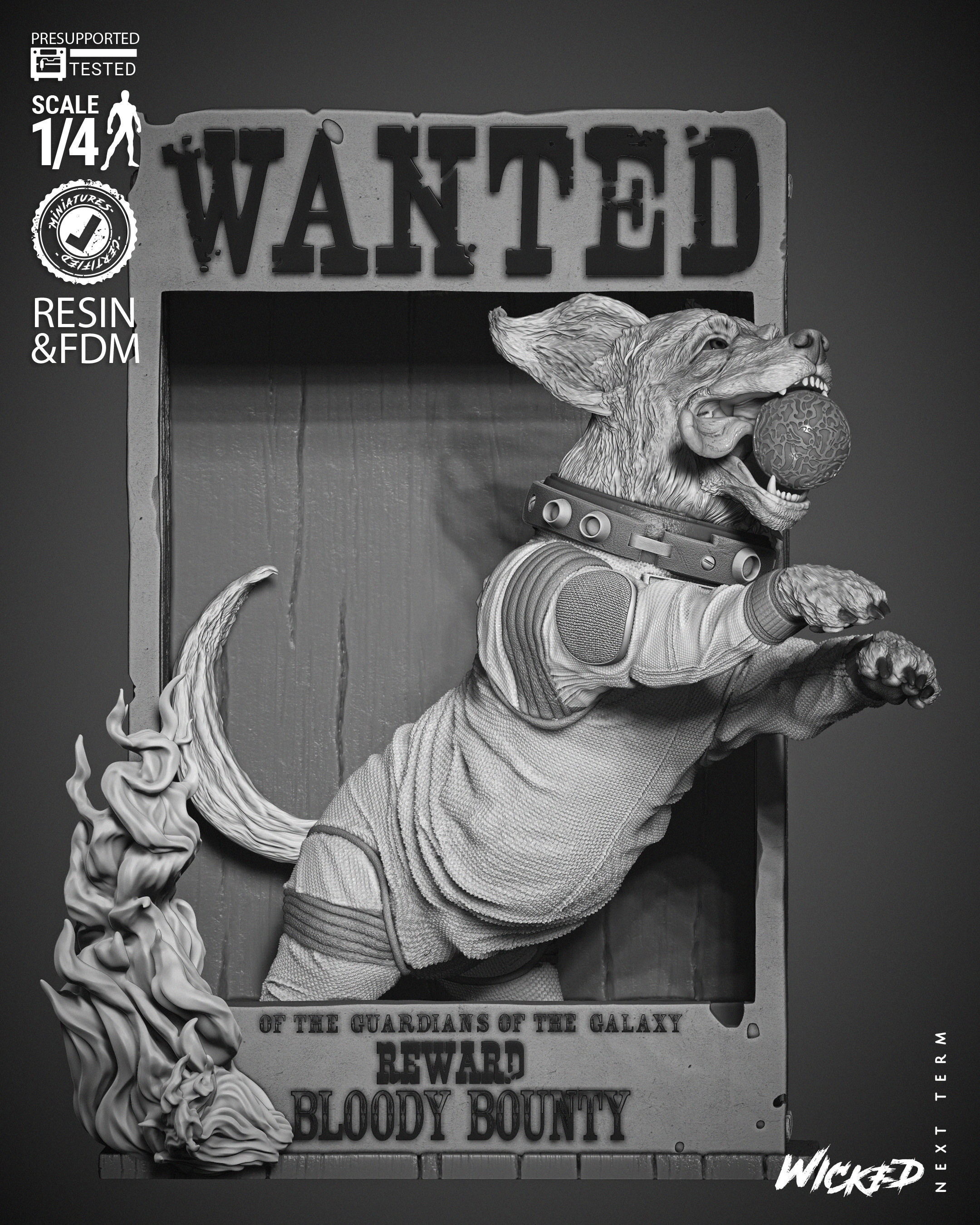 Wicked Marvel Cosmo Poster Bust 3D print model_9