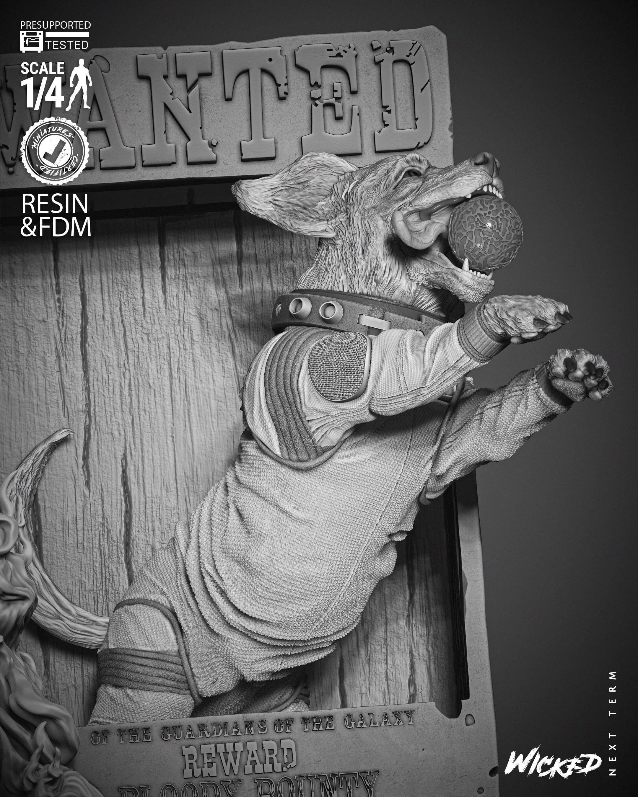 Wicked Marvel Cosmo Poster Bust 3D print model_7