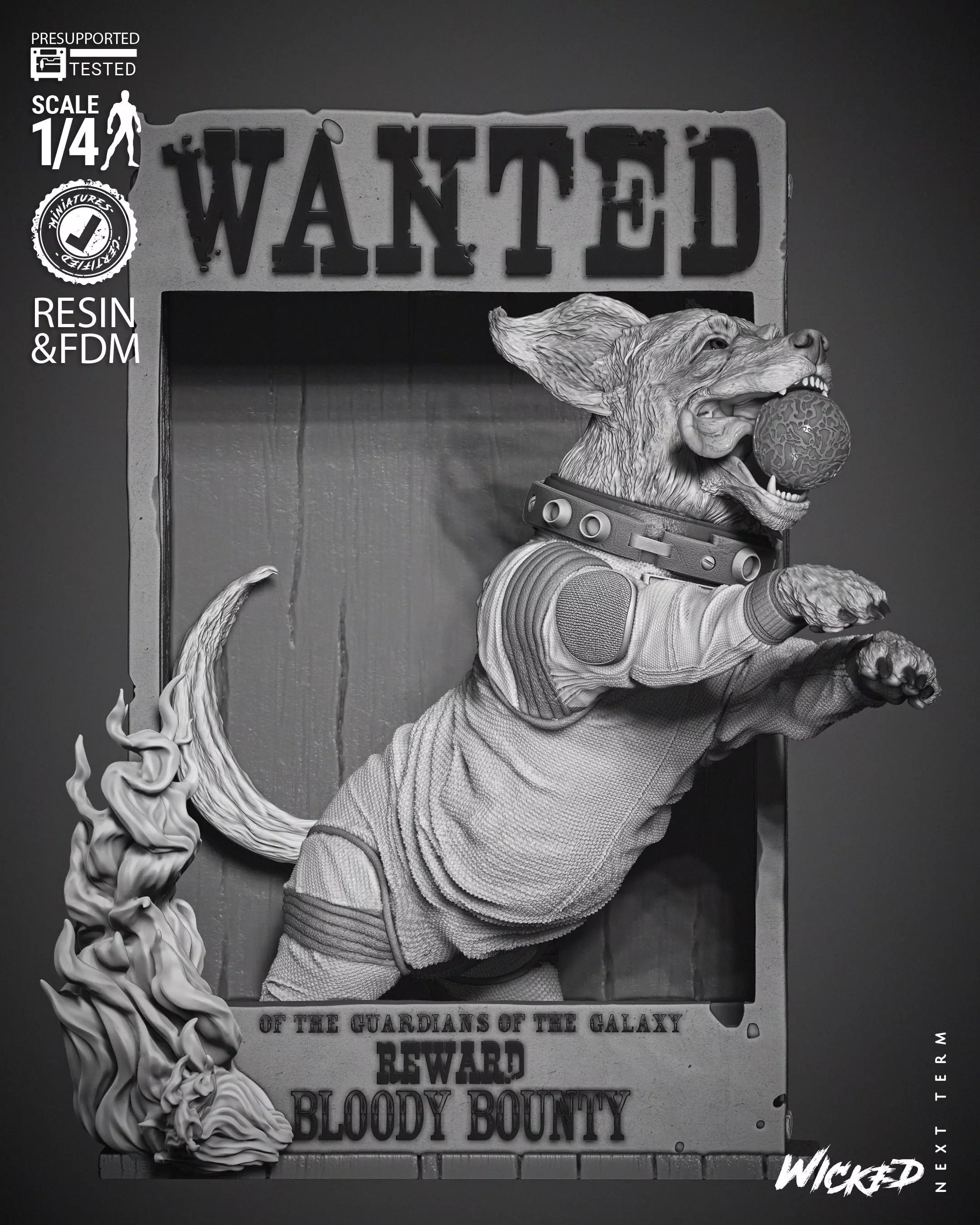 Wicked Marvel Cosmo Poster Bust 3D print model_0