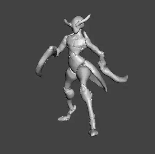INSECTOID MANTIS WARRIOR MONSTER MINIATURE FANTASY SCIFI RPG DND 3D print model