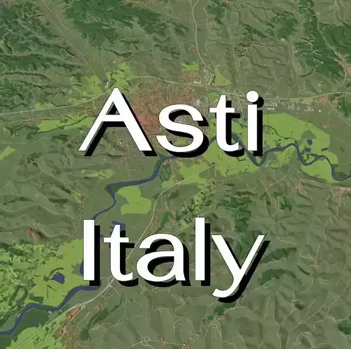 Asti Italy - city and urban 3D model