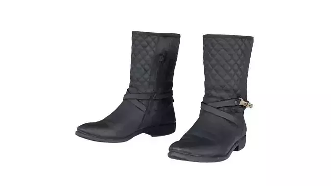 Decorated Buckle Boots