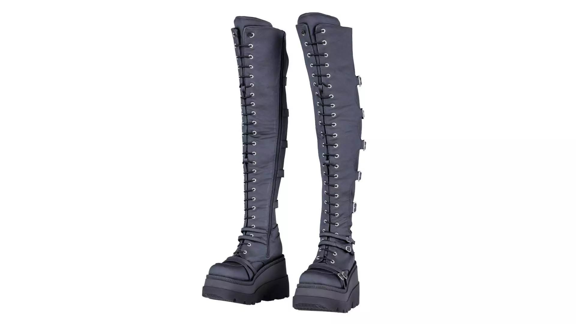Demonia Leather Boots Low-poly 3D model
