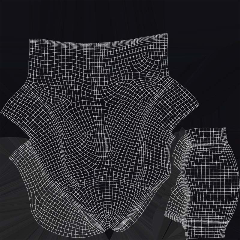 Elegant Fold Boots Low-poly 3D model_14