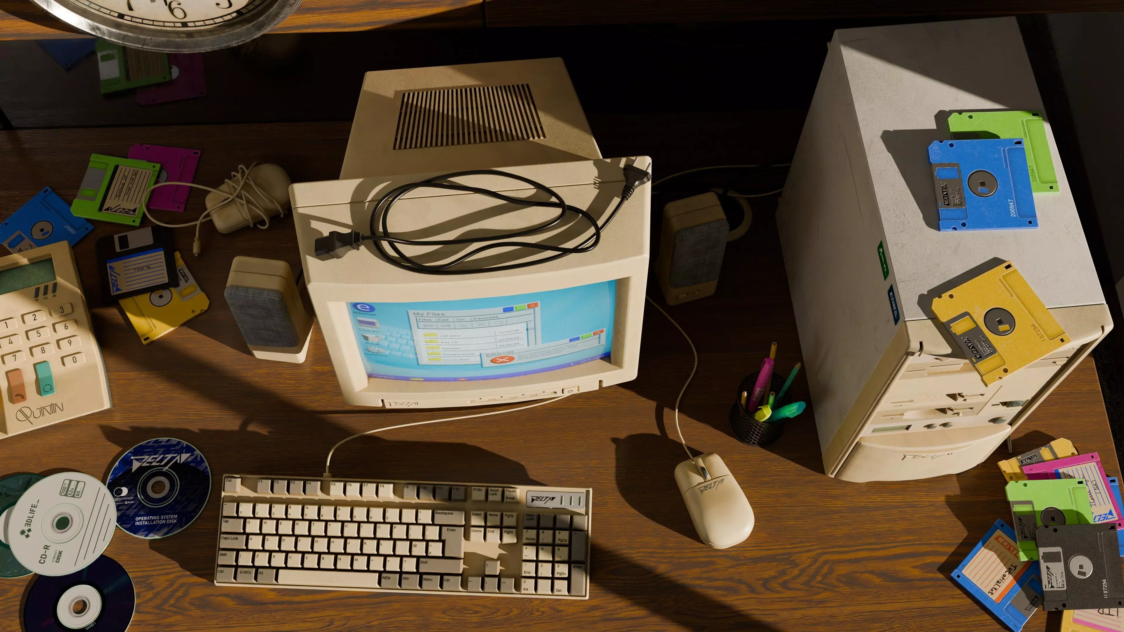 Old Computers Low-poly 3D model