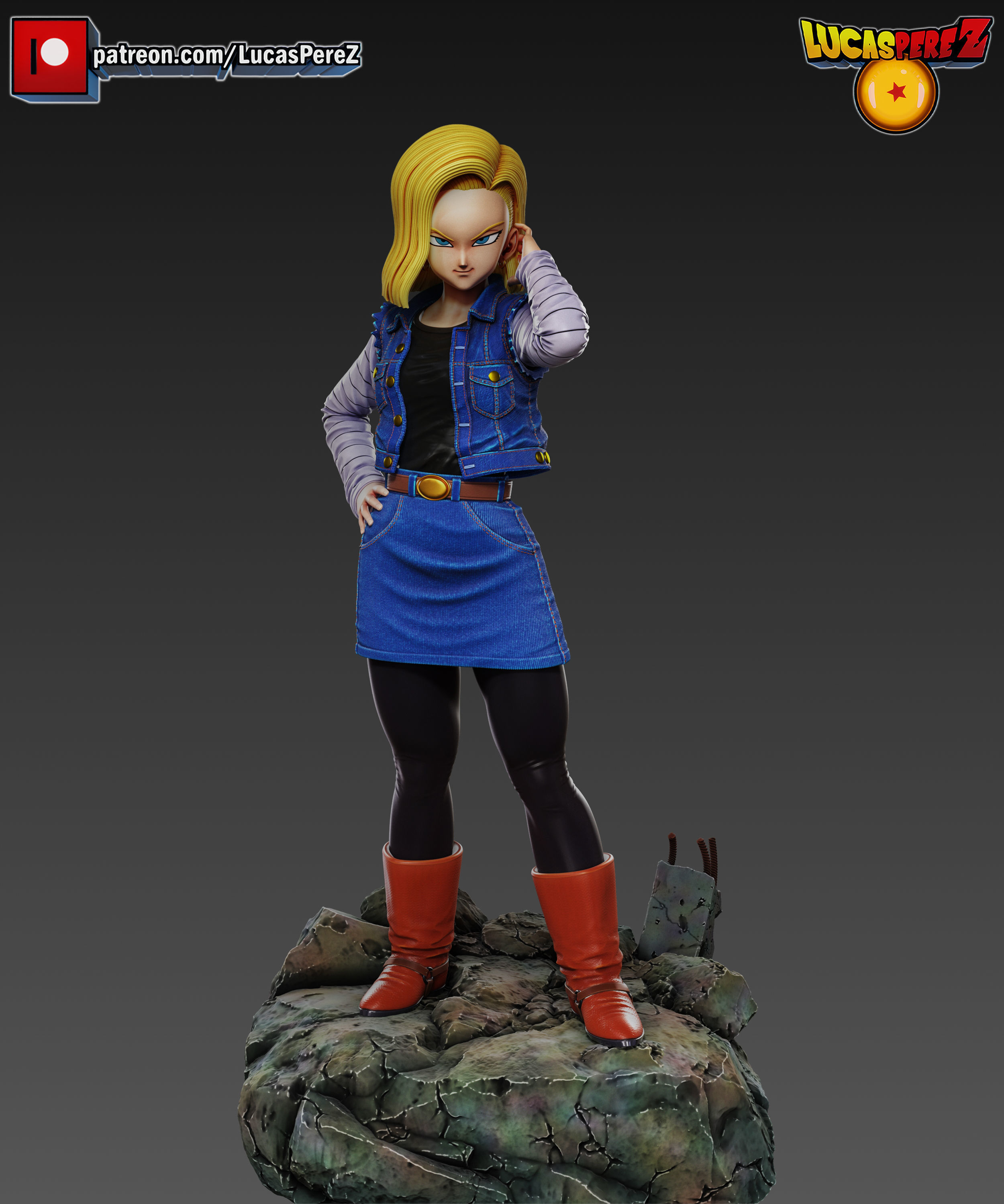 ANDROIDE A-18  3D print model_4