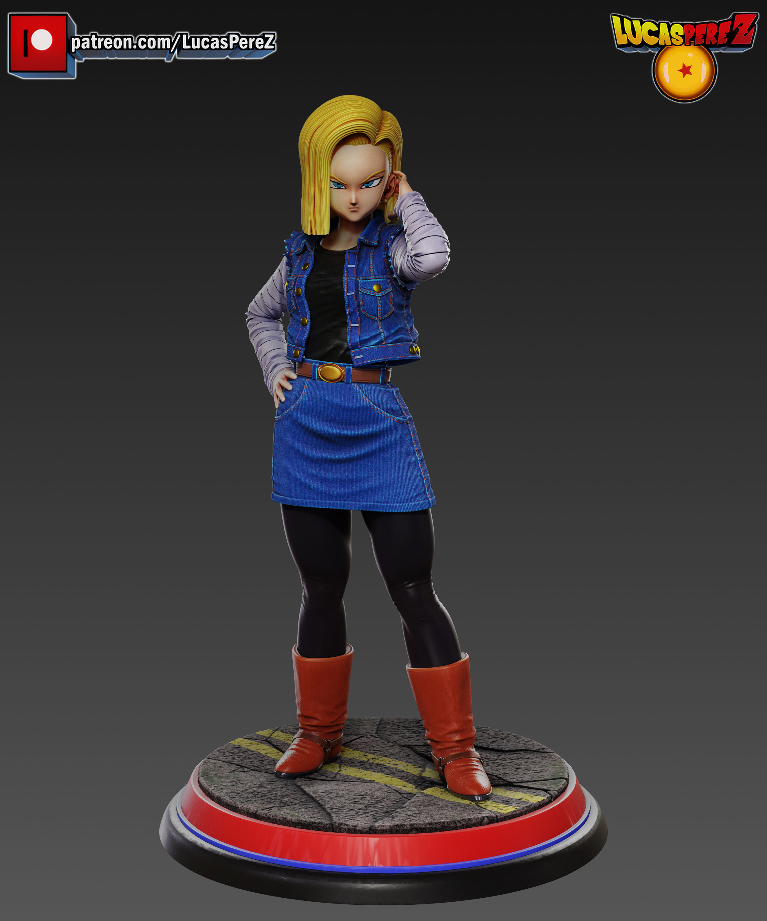 ANDROIDE A-18  3D print model_3