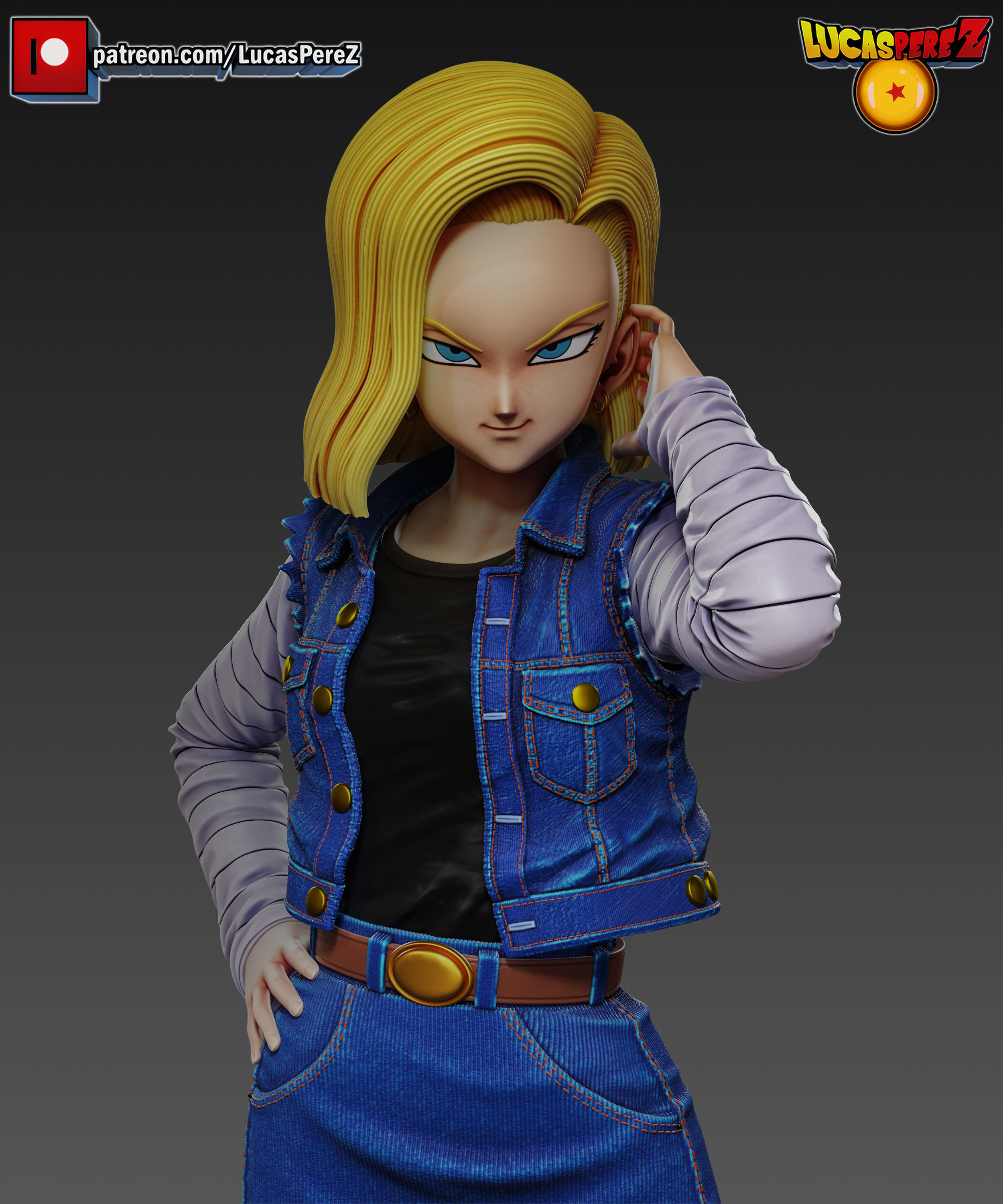 ANDROIDE A-18  3D print model_2